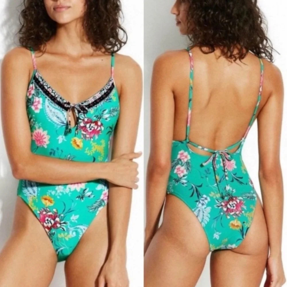 New! Seafolly water garden one piece swimsuit nwot 21527